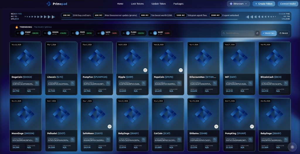 Primepad platform interface